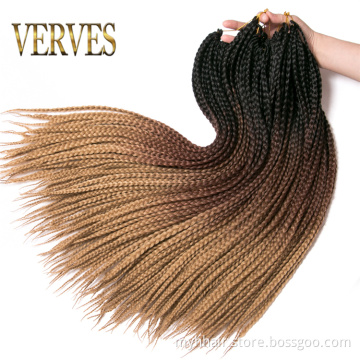 22 Roots/pack Ombre Synthetic Braiding Hair extension Heat Fiber Bulk pink,black Crochet braids 24 inch box braid